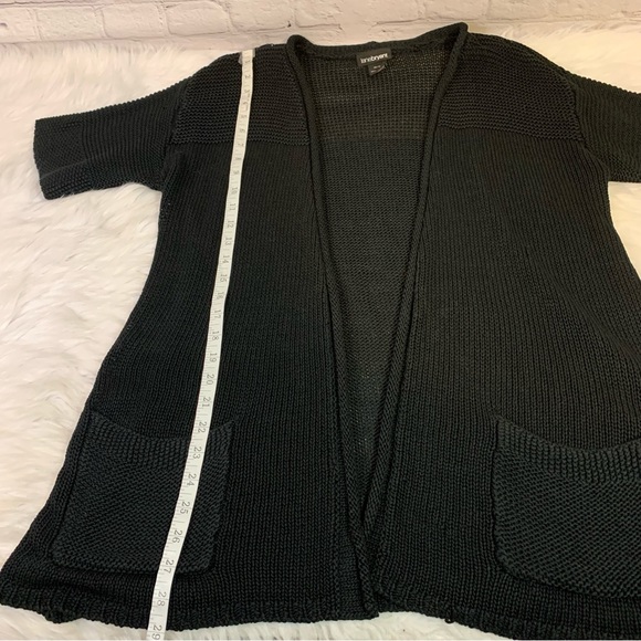 Lane Bryant Black Short Sleeve Open Front Sweater 14/16 - Picture 4 of 7